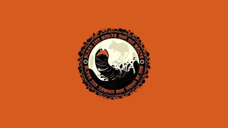 Circular Emblem with Worm