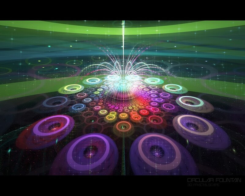Circular Fountain Fractal Art