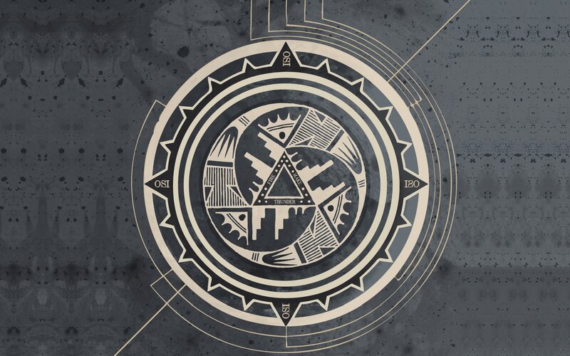 Circular Geometric Design — Black