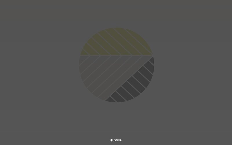 Circular Geometric Pattern — Gray