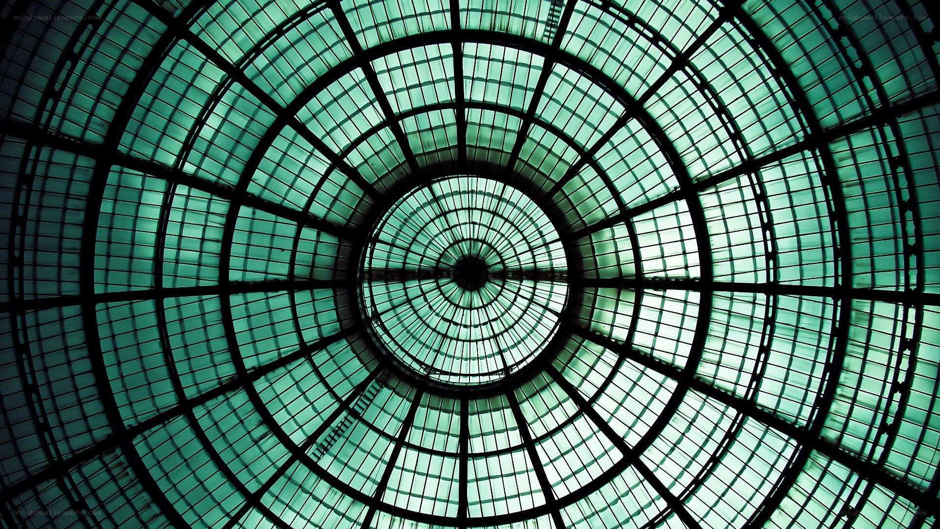 circular glass ceiling dome