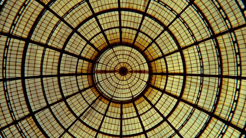 circular glass ceiling structure