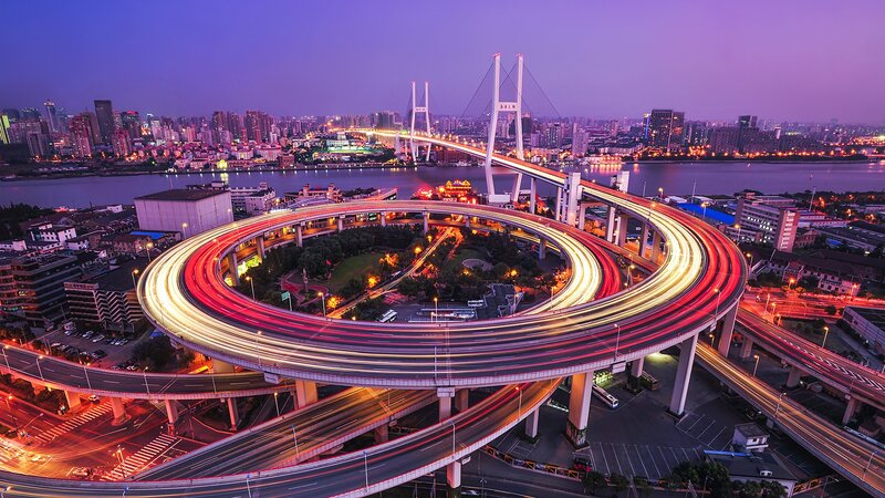 Circular Highway Interchange — Purple