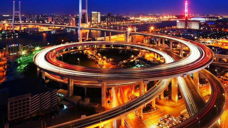 Circular Highway Interchange — Yellow
