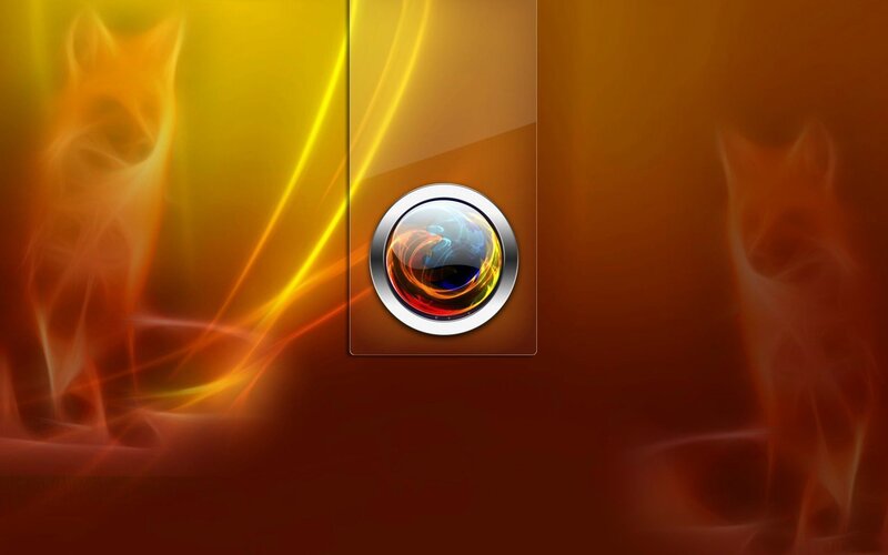 Circular Icon on Abstract Background