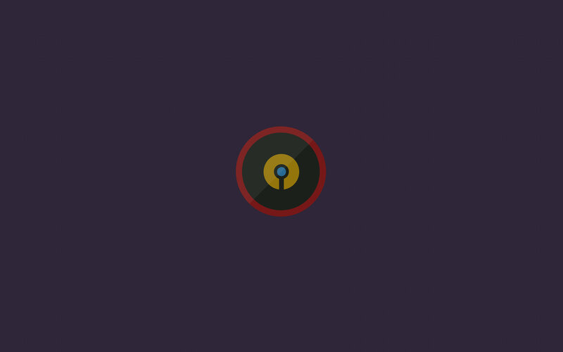 Circular Icon on Dark Background