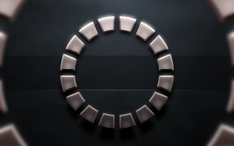 Circular key design on dark background