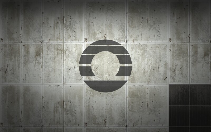 circular logo on concrete wall