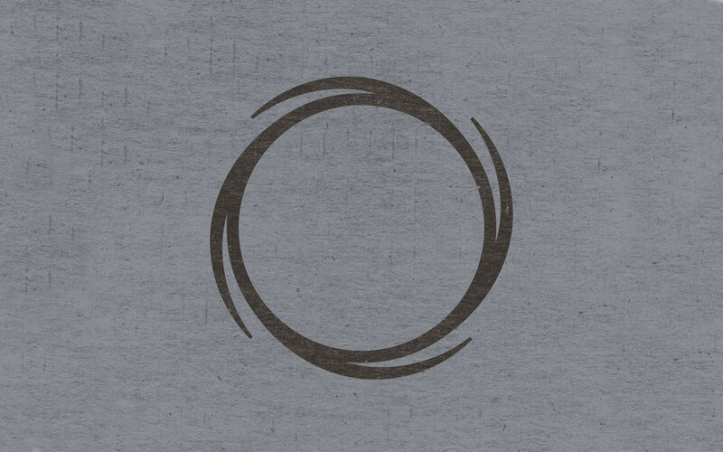 Circular Logo on Textured Background