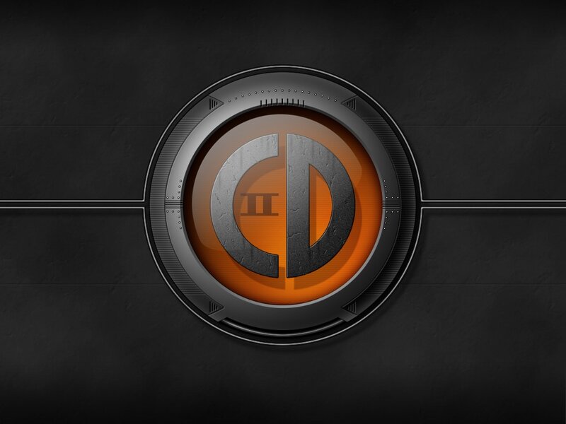 Circular Logo on Wall — Black