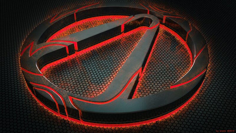 Circular Logo with Red Glow