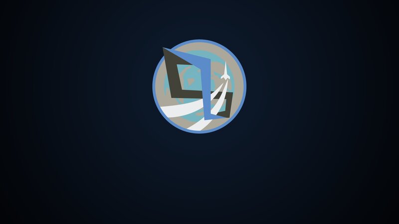 Circular Logo with Rocket