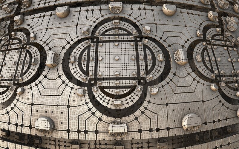 Circular Mechanical Structure — Gray