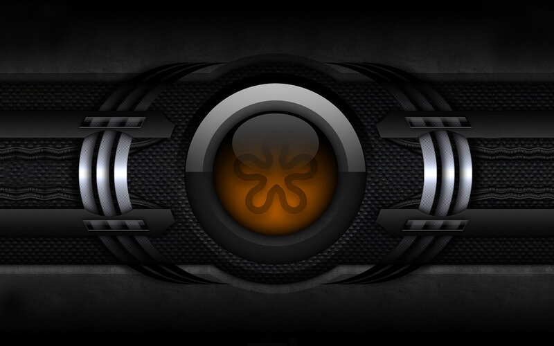 Circular Orange Button