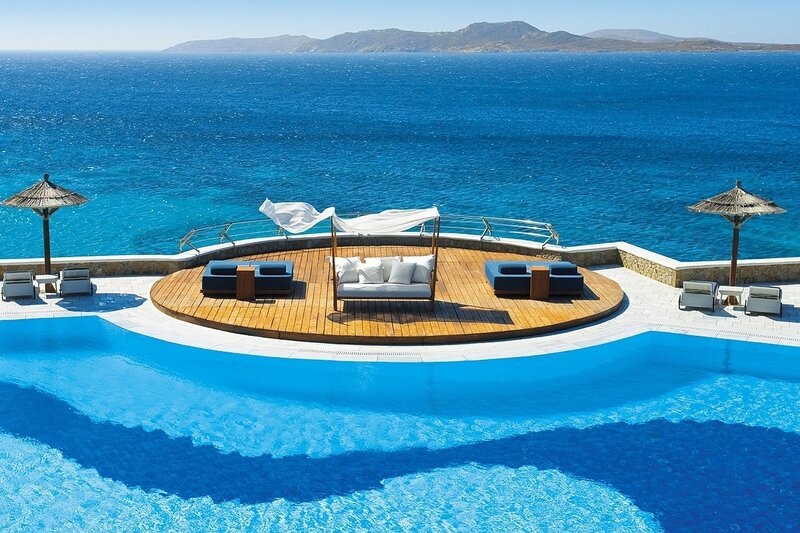 Circular Pool Deck — Blue