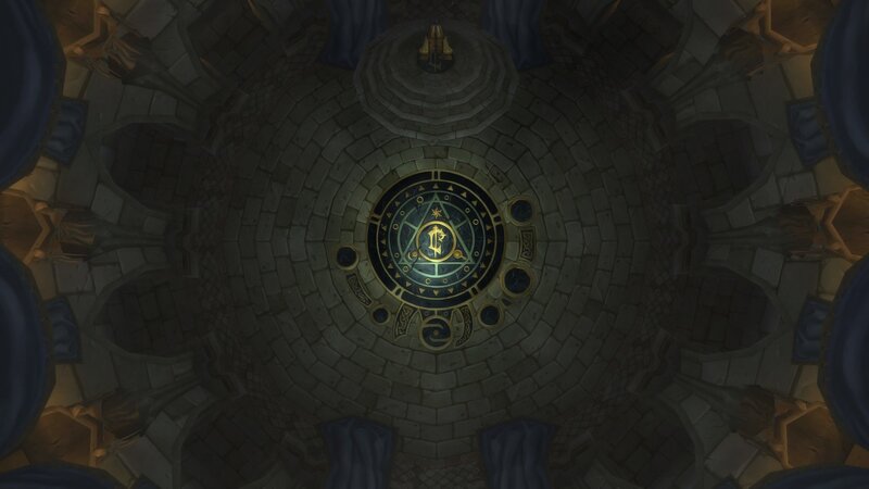 circular stone chamber with symbol