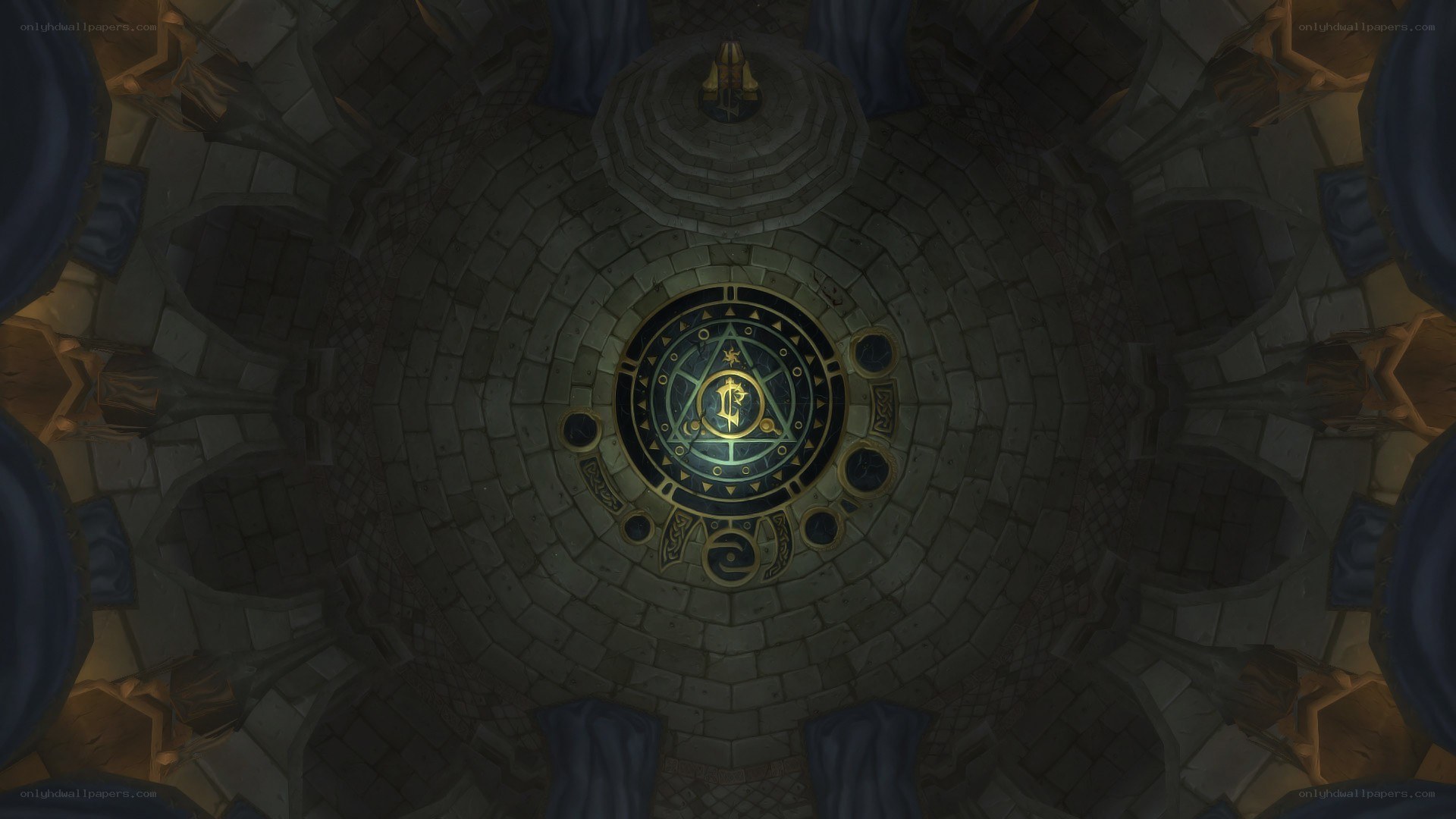 circular stone chamber with symbol