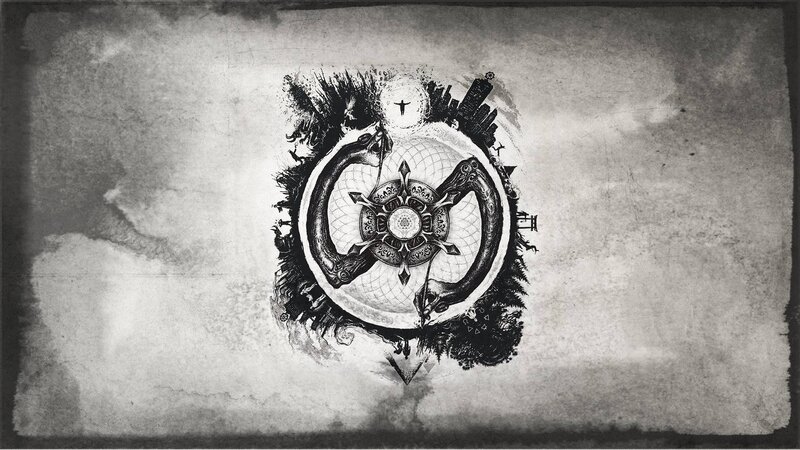 Circular Symbol with Serpents