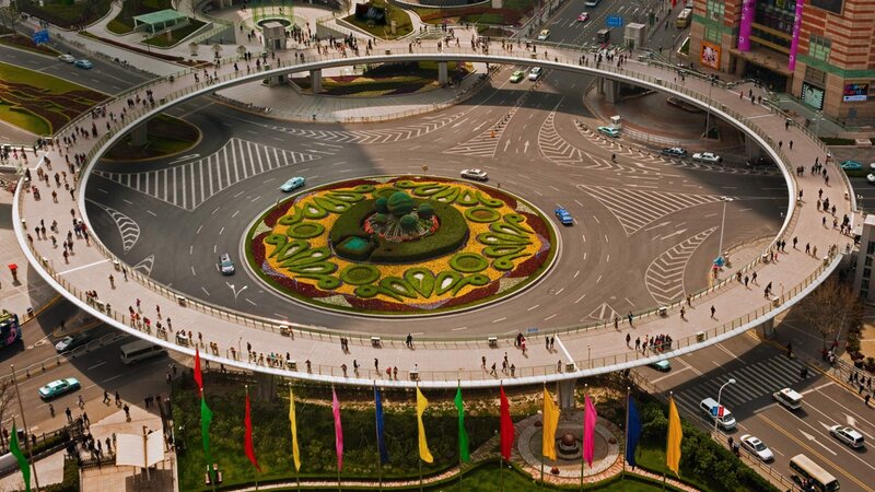 Circular Traffic Roundabout