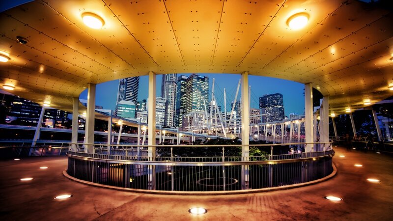 Circular Walkway with City View