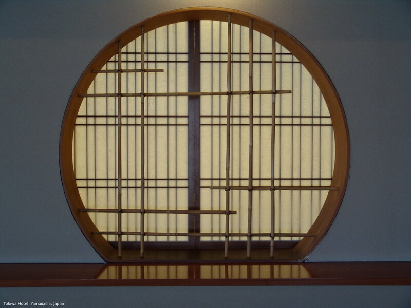 Circular window at Tokiwa Hotel