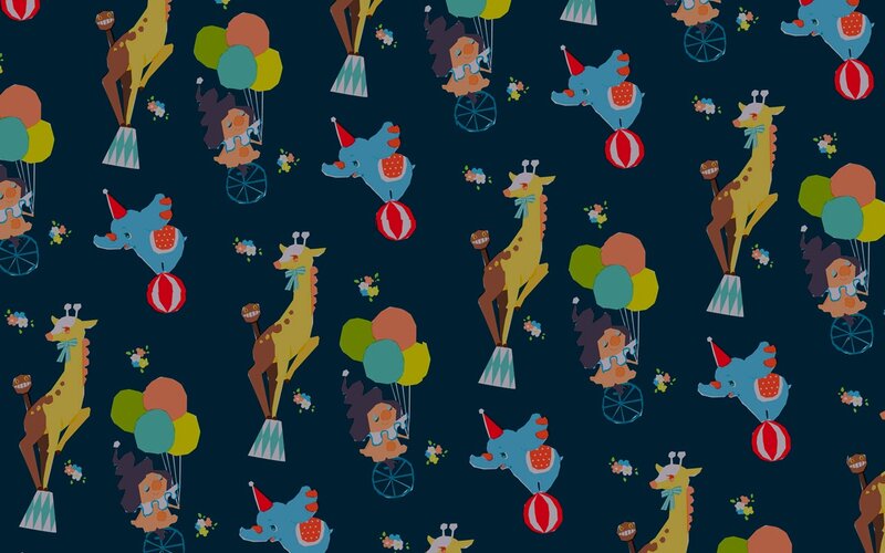 Circus animals pattern