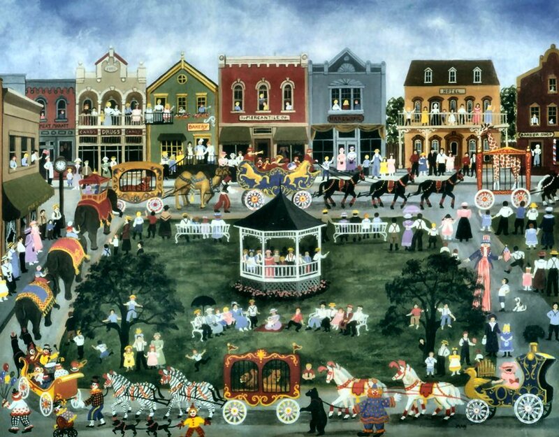 Circus Parade in Town