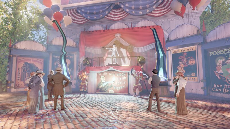 Circus Performance Scene — Red
