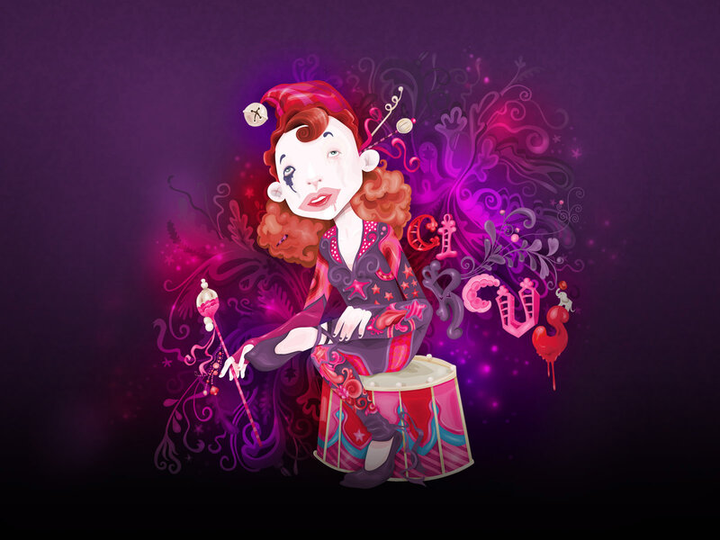 Circus performer illustration