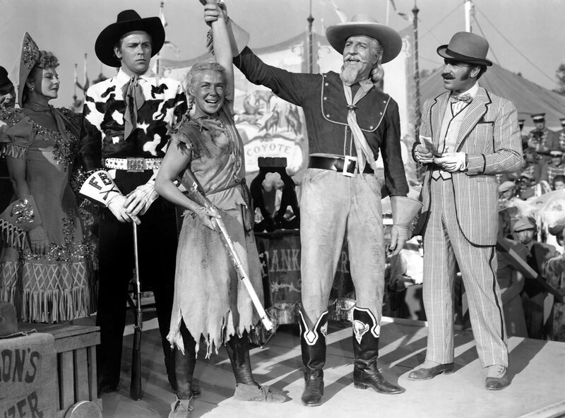 Circus performers on stage