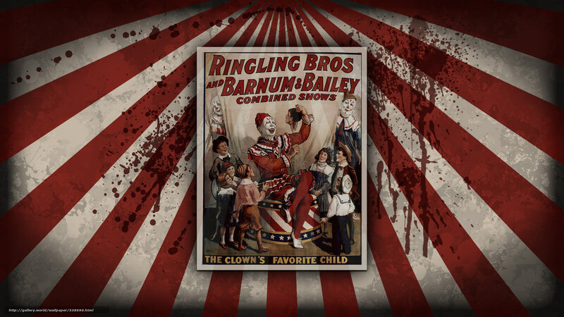 Circus poster with clown