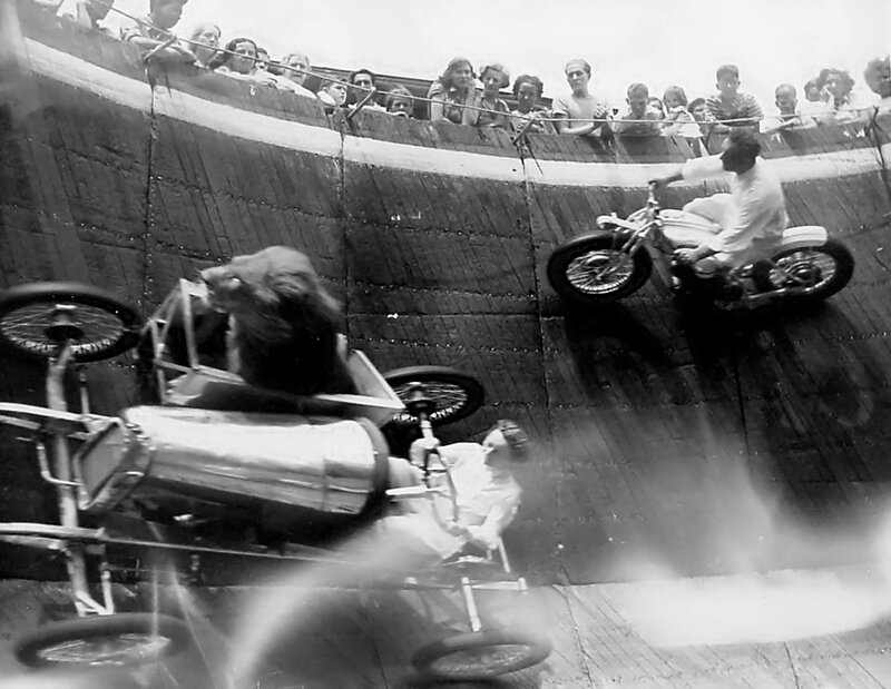 Circus stunt with motorcycles