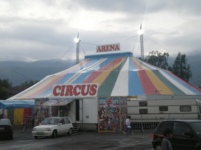 Circus Tent and Vehicles