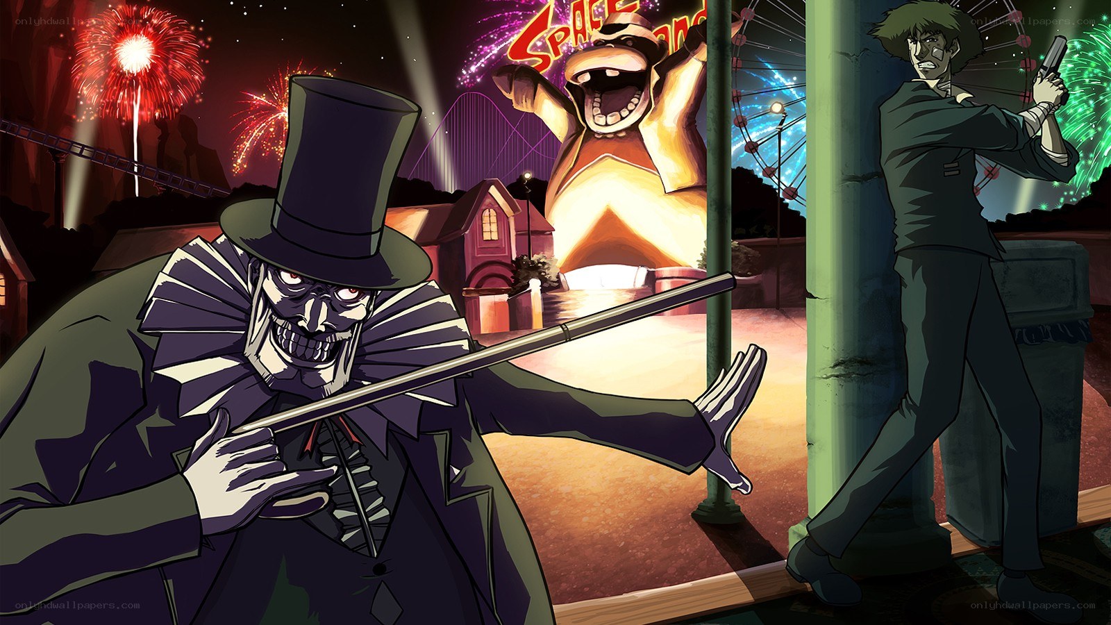 Circus-themed villain confronts hero