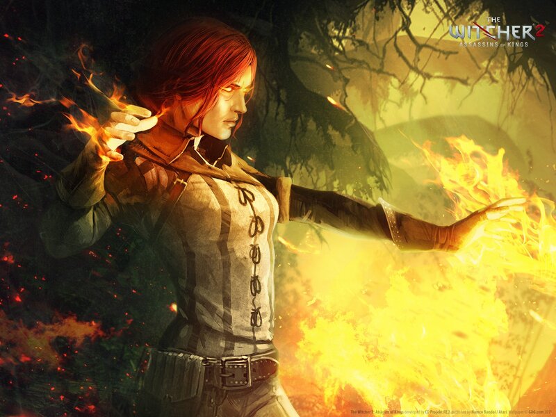 Ciri casting fire magic