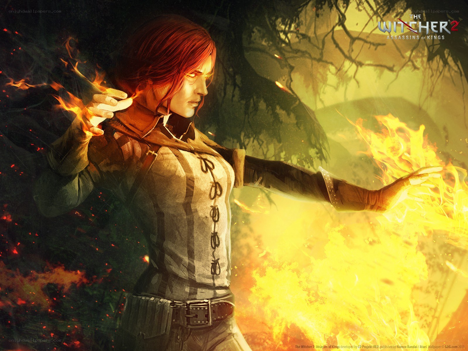 Ciri casting fire magic