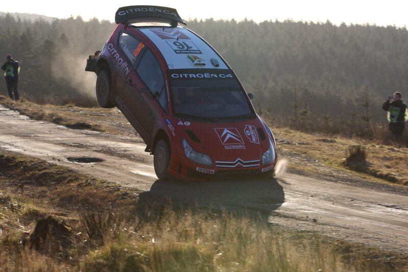 Citroën C4 rally car in action