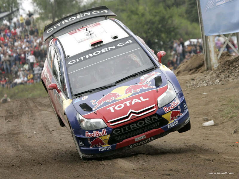 Citroën C4 rally car in action