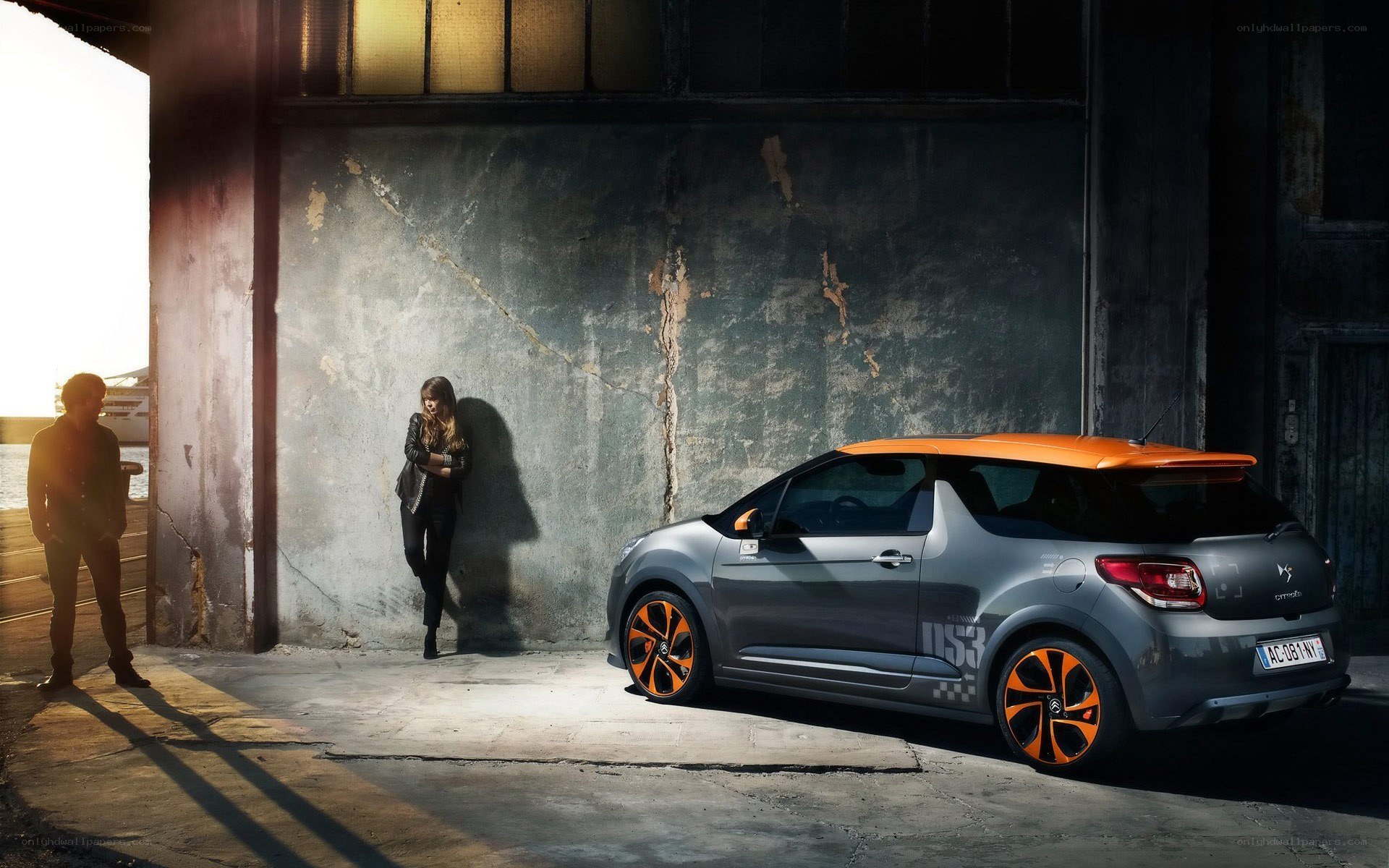 Citroën DS3 in industrial setting