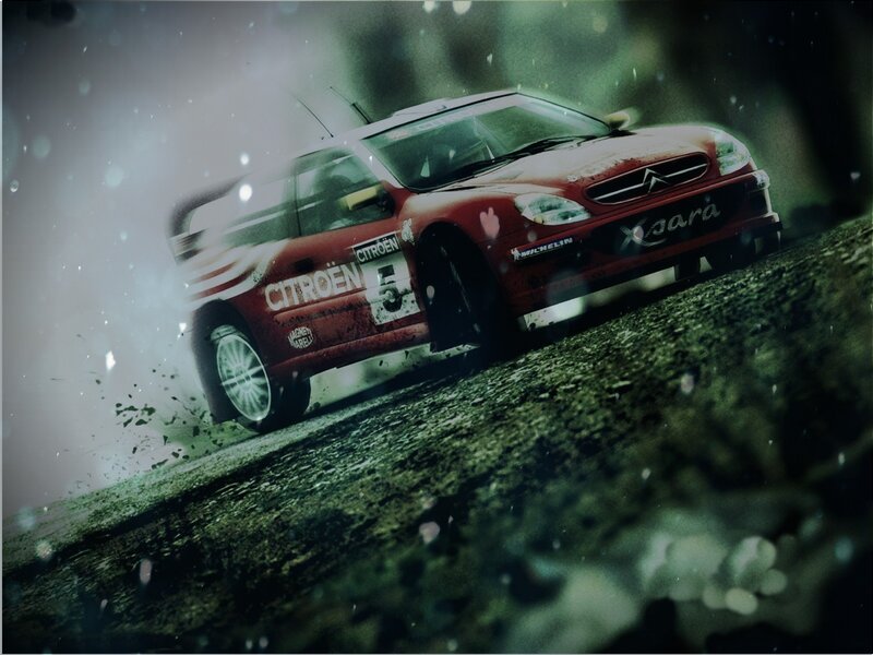 Citroën rally car in action