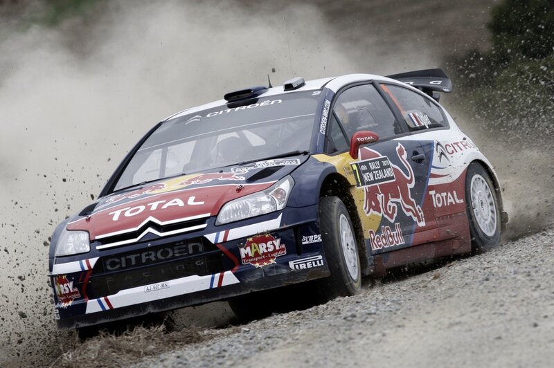 Citroën rally car in action