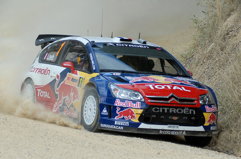 Citroën rally car in action
