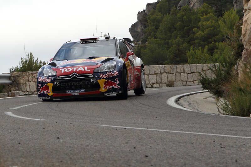 Citroën rally car on a winding road