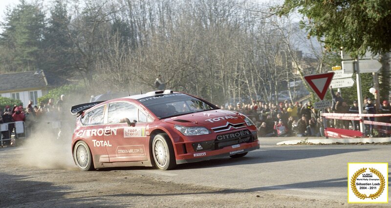 Citroën rally car on dirt road