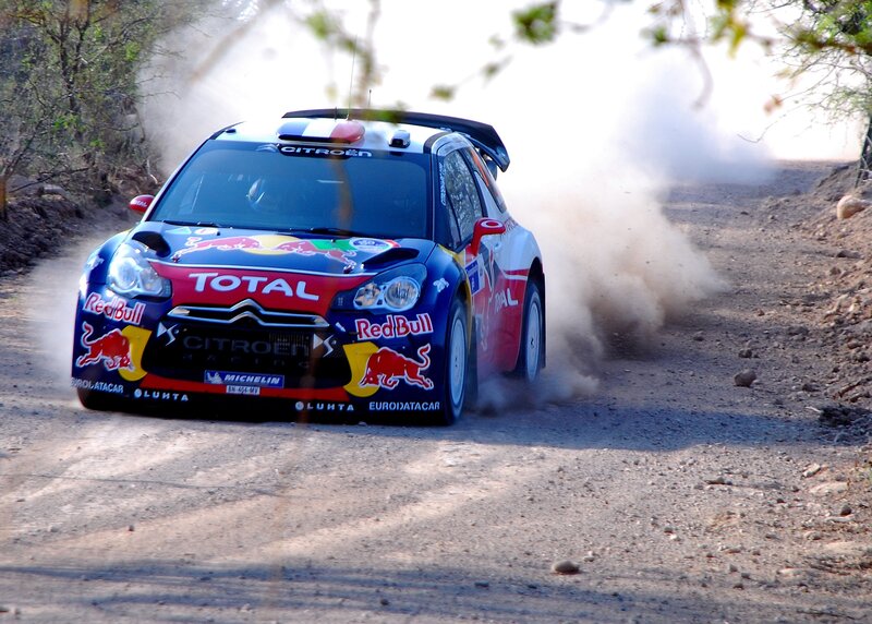 Citroën rally car on dirt road