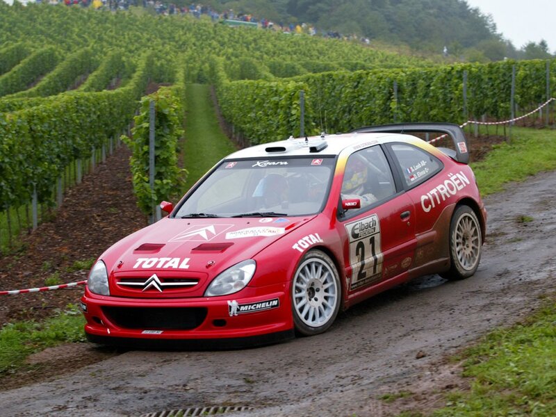 Citroën rally car on dirt road