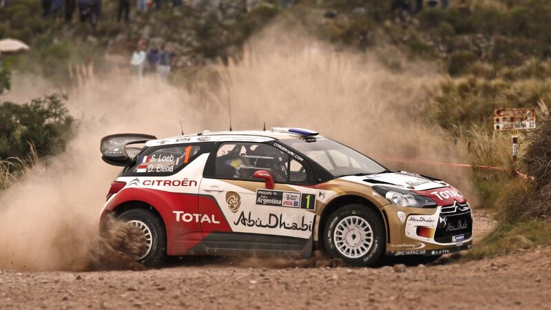 Citroën rally car on dirt track