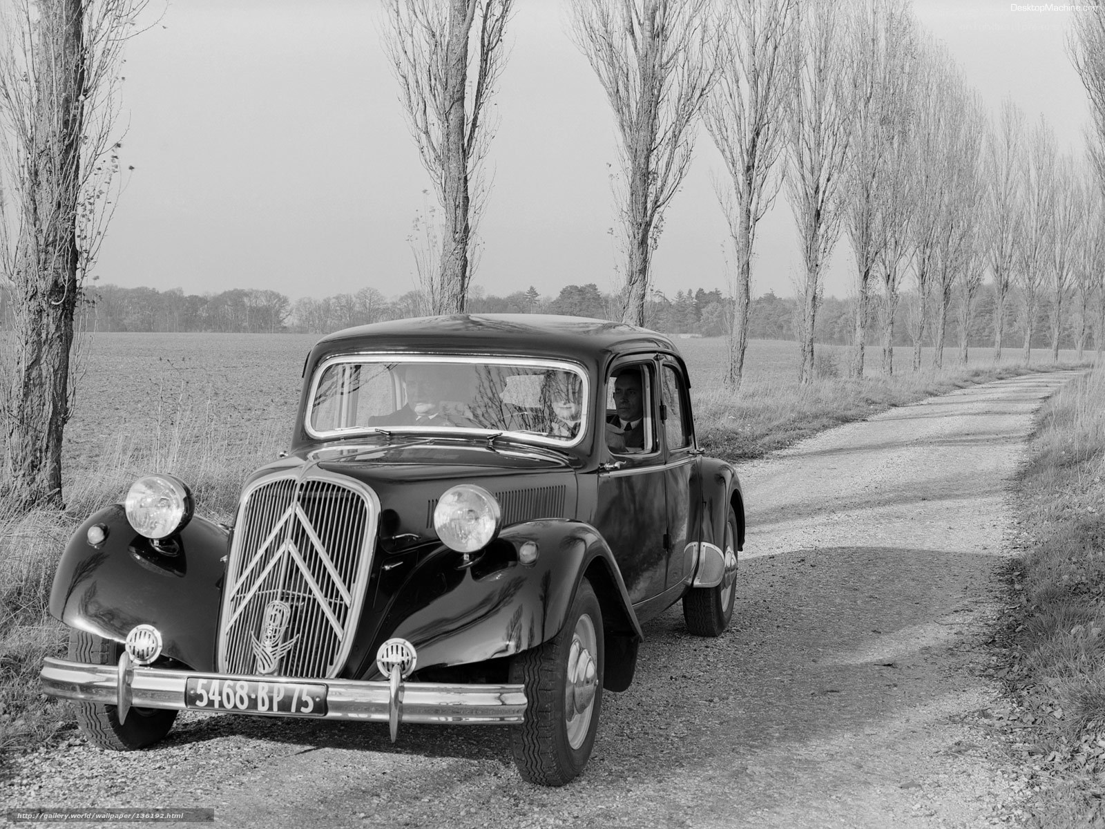Citroën Traction Avant on a country road