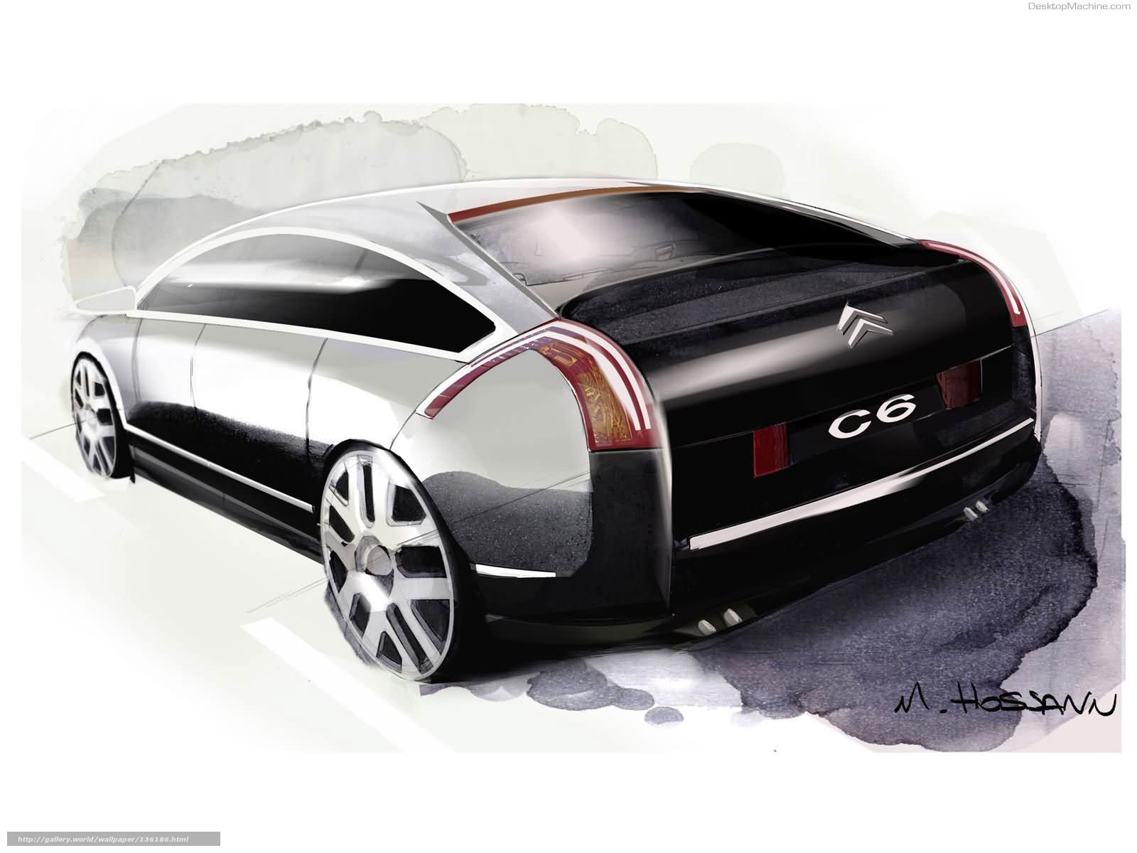 Citroen C6 concept sketch