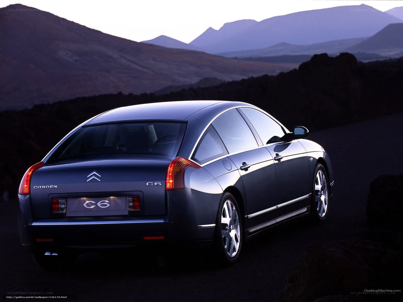 Citroen C6 in volcanic landscape